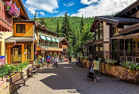 Shops in beautiful Vail, Colorado. Editorial credit: Kristi Blokhin / Shutterstock.com