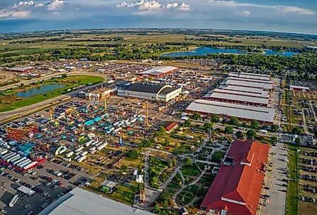 Aerial View of the Nebraska State Fair in Grand Island, Nebraska.