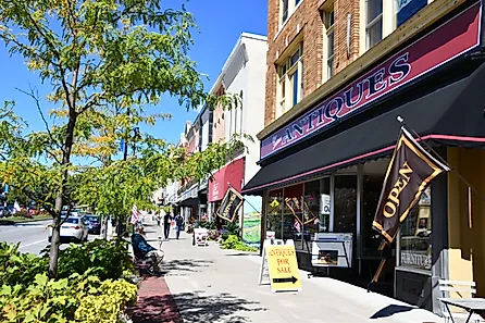 Main Street in downtown Canandaigua, New York. Editorial credit: Ritu Manoj Jethani / Shutterstock.com.