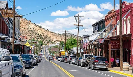 Main Street in Virginia City, Nevada.