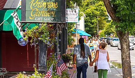 Downtown Woodstock, Vermont. Editorial credit: hw22 / Shutterstock.com.