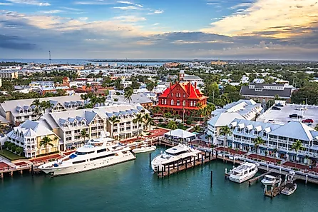 Aerial view of Key West, Florida.