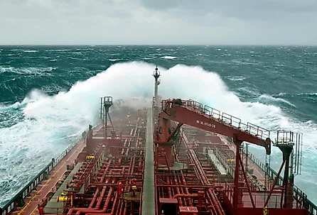 Stormy weather in the North Sea.