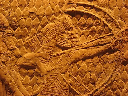 Assyrian archers, relief from the South-West Palace of Nineveh, room 36, panels 5 to 6, c. 700 to 692 BC.