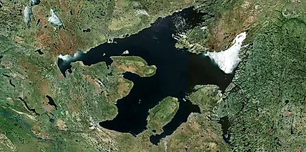 A very artistic landscape surrounding the Great Bear Lake, Canada, North America