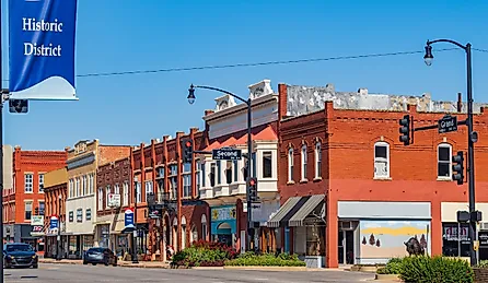A sunny view of the Ponca City cityscape. Editorial credit: Kit Leong / Shutterstock.com.