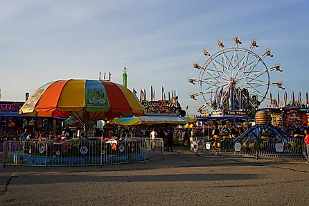 Summer sunsets at Fond du Lac County Fair. Editorial credit: Aaron of L.A. Photography / Shutterstock.com