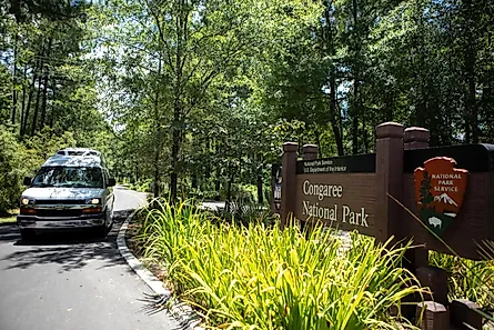 Congaree National Park entrance in South Carolina. Image credit Cavan-Images via Shutterstock