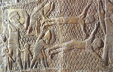 Assyrians flaying their prisoners alive.