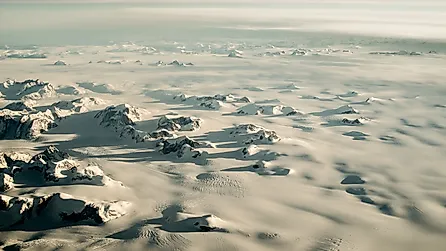 Most of Greenland's landscape is dominated by ice and snow for much of the year. Via Shutterstock / cvrestan