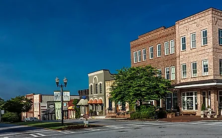 Street view in Senoia, Georgia. 
