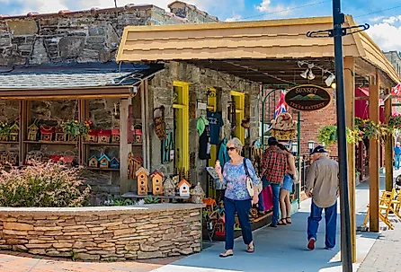 A gift store in Blowing Rock, North Carolina. Image credit J. Michael Jones via Shutterstock