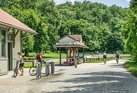 Katy Trail in Rocheport, Missouri. Image credit marekuliasz via Shutterstock