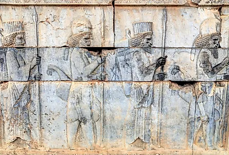 Bas-relief of Immortal soldiers. Image credit akturer via Shutterstock