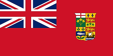 Red ensign flag used from 1868 to 1921 in Canada