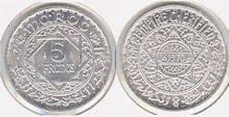 Moroccan 5 franc Coin