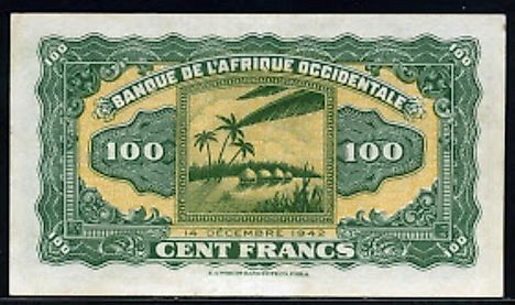 French West African 100 franc Banknote