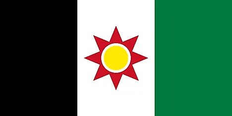 Flag of Iraq under the Qassem regime, 1959-1963.