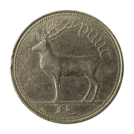 1 irish pound coin (1990) obverse