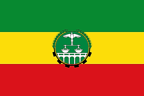  State flag of Ethiopia between May 28, 1992 and February 6, 1996. Image credit: Thommy/Wikimedia.org