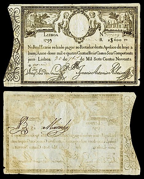 Portuguese real 2,400 reis Banknote
