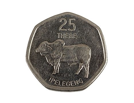 25 thebe coin from Botswana