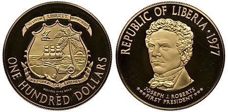 Liberian 100 dollar Coin