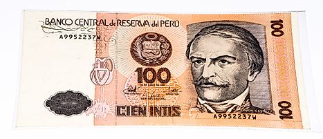  Peruvian 100 intis Banknote