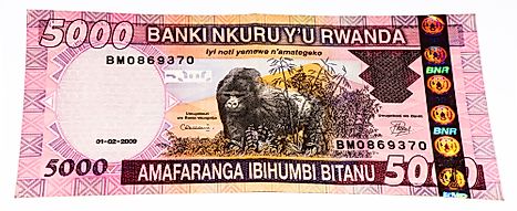 Rwandan 5000 franc Banknote