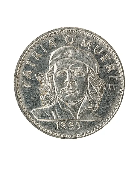 Cuban peso coin with portrait of Che Guevara