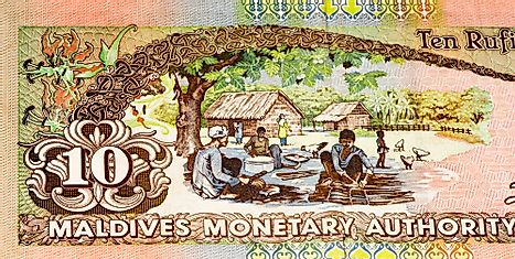 Maldivian 10 rufiyaa Banknote