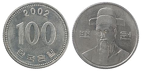 South Korean 100 won Coin