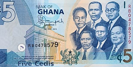 Ghana 5 cedi (2015) banknote
