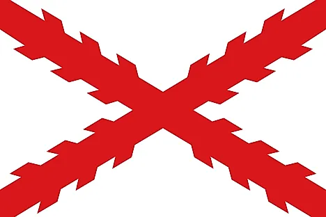 Colonial flag used by the Spanish Empire in Peru, and Bolivia. Image credit: Ningyou./Wikimedia.org