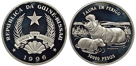 Guinea-Bissau silver coin 50,000 pesos 1996