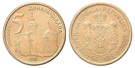 Serbian 5 dinar Coin