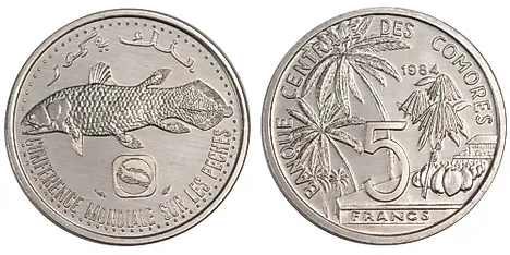 Comorian 5 franc Coin