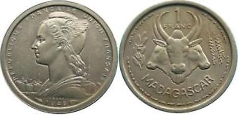 Malagasy 1 franc Coin