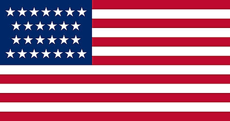 Flag of the US with 26 stars