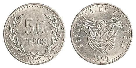 Colombian 5 peso Coin