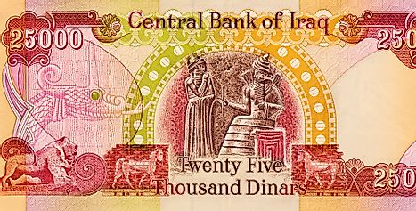 Iraq 25000 dinars 2010 Banknotes.