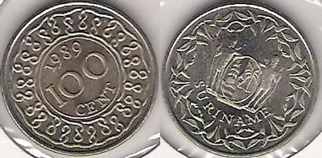 Surinamese guilder 100 cent Coin