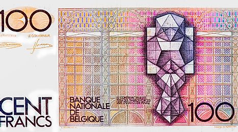 100 Belgian francs 1982-1994 Banknotes.