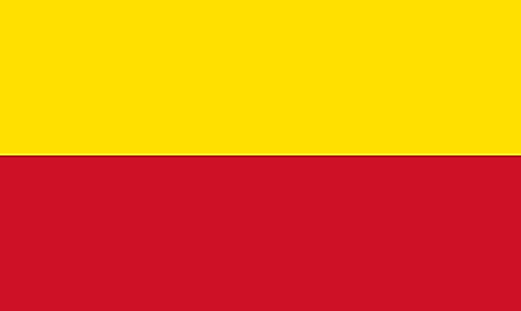 Yellow and red flag of Principality Liechtenstein
