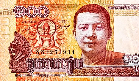 Cambodian 100 riel Banknote