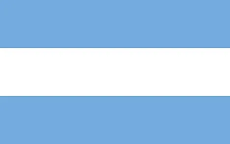 The original flag created by Manuel Belgrano in 1812 and officially adopted in 1816.