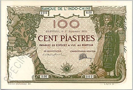 French Indochina 100 piastres 1925