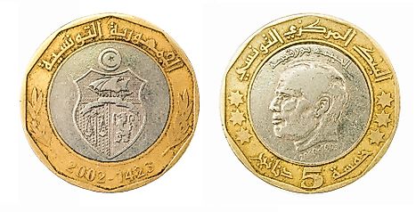 Tunisian 5 dinars Coin