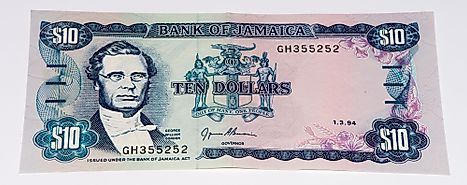 Jamaican 10 dollar Banknote