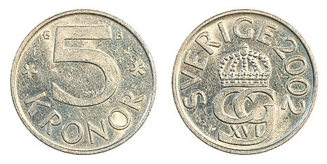 Swedish 5 kronor Coin